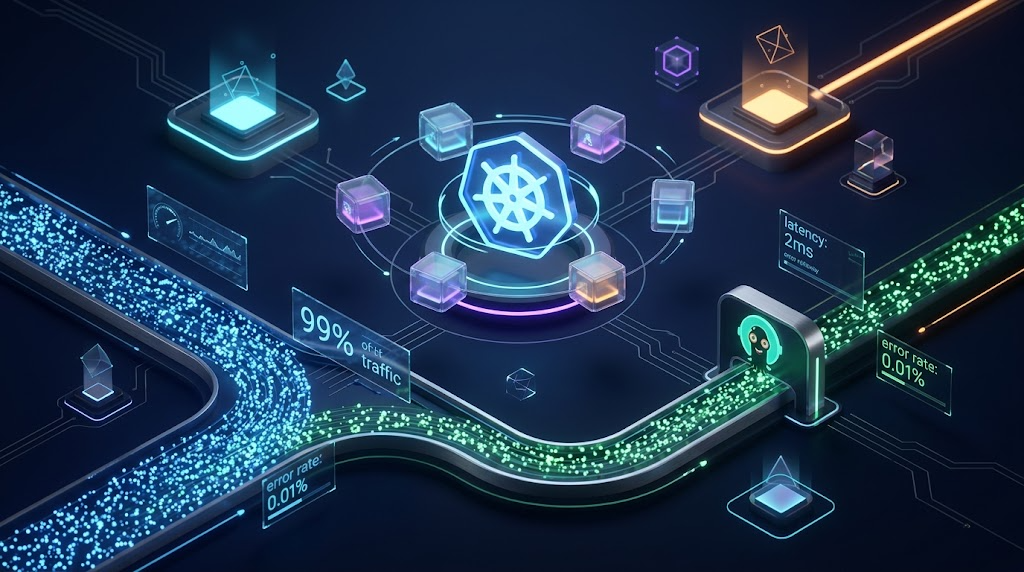 Kubernetes orquestando pods con despliegue canary en Argo Rollouts